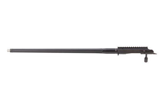 6.5 PRC barreled action, black.